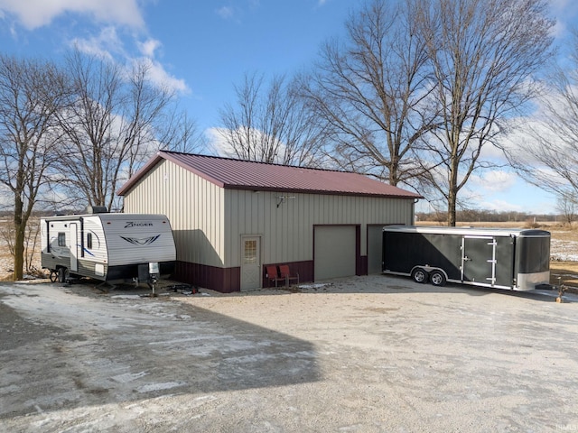 view of outdoor structure featuring a garage