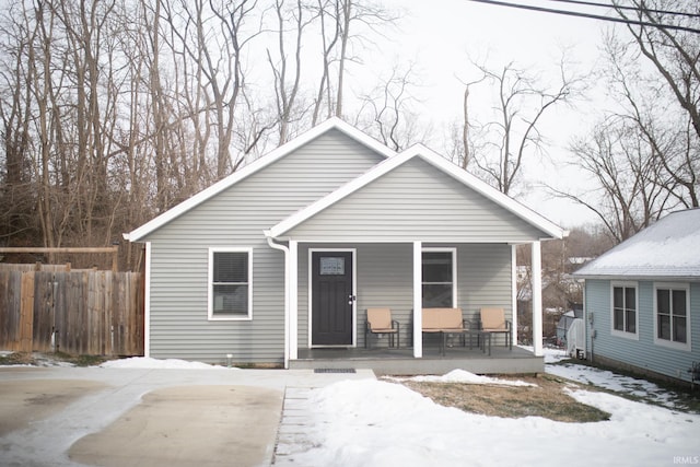 bungalow with covered porch