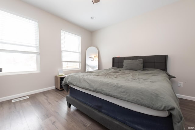 bedroom featuring hardwood / wood-style floors