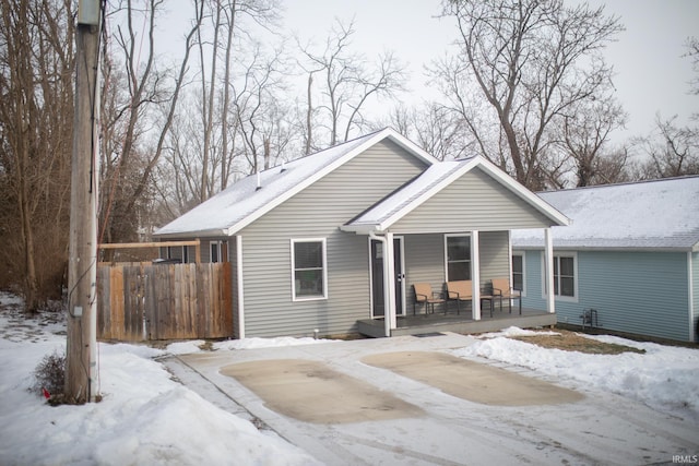 view of front of house with a porch