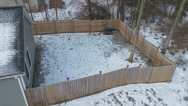 view of snowy yard