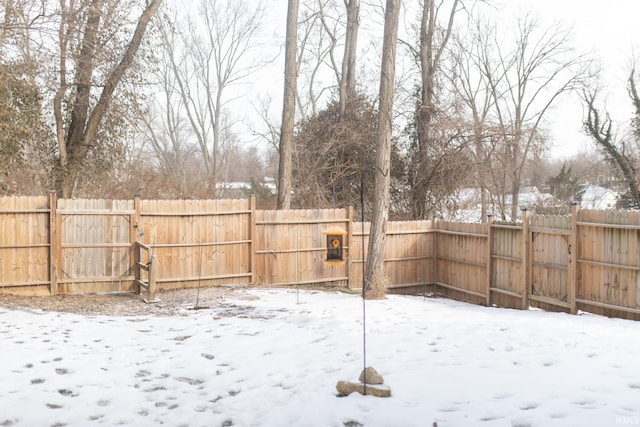 view of snowy yard