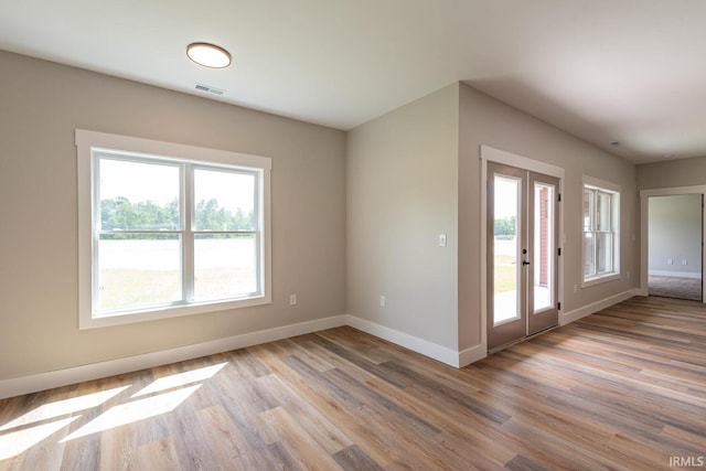 foyer featuring light wood-type flooring