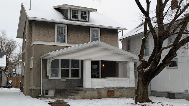 view of front property with a porch