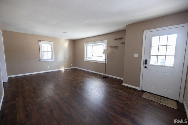 foyer featuring dark hardwood / wood-style flooring