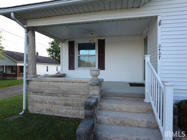 entrance to property with covered porch