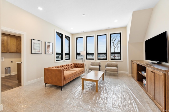 view of carpeted living room