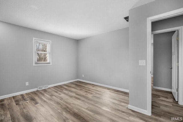 empty room featuring light hardwood / wood-style flooring