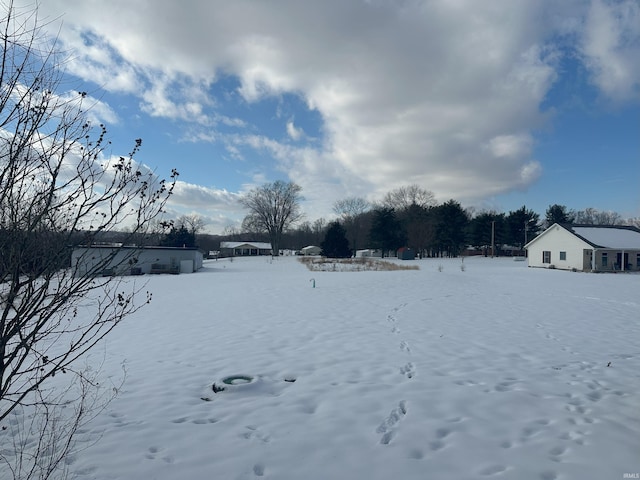 view of snowy yard