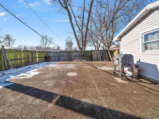 view of yard with a patio area