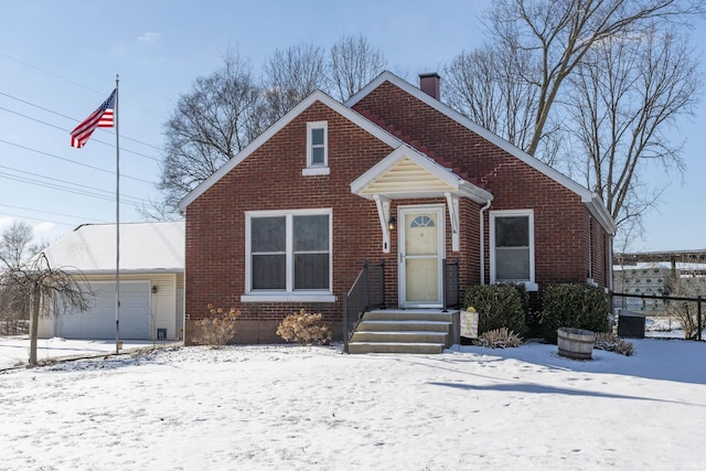 view of front facade with a garage