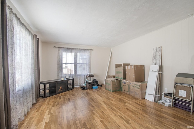 miscellaneous room with light hardwood / wood-style floors