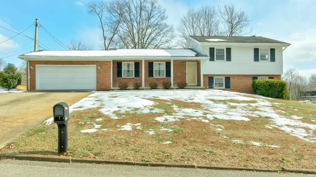 tri-level home featuring a garage