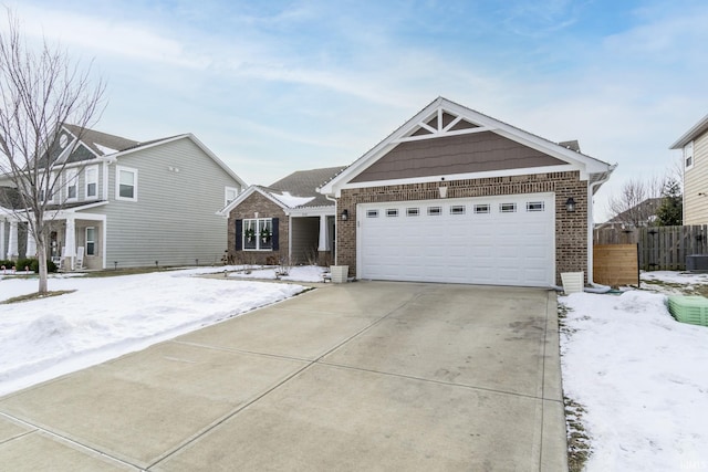 view of front of home with a garage