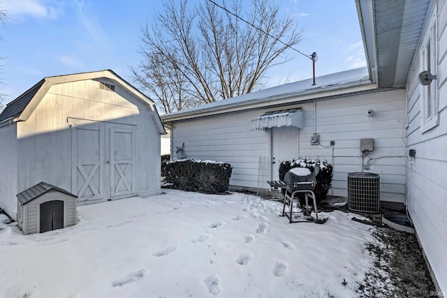 exterior space featuring central AC unit