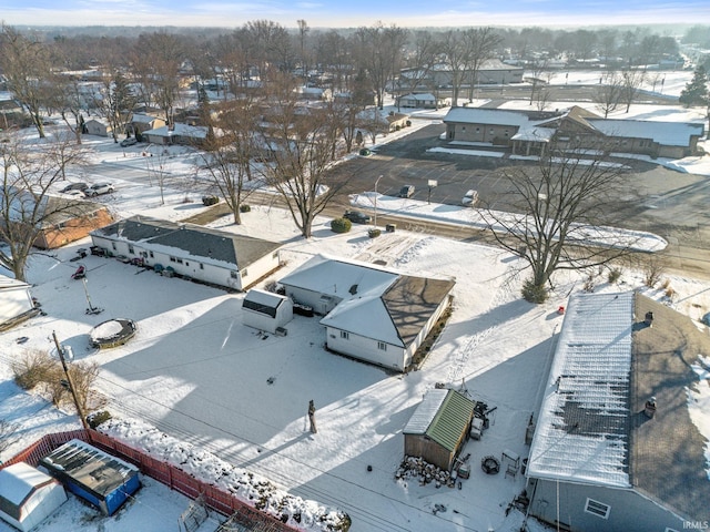 view of snowy aerial view