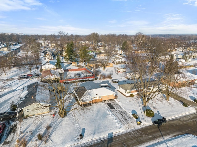 view of snowy aerial view