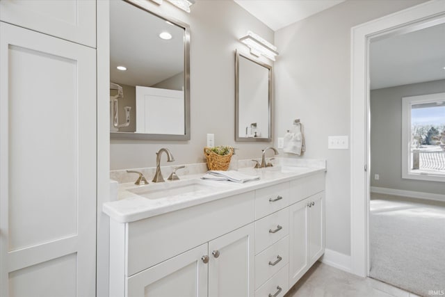 bathroom with vanity