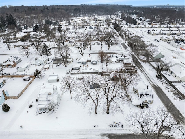 view of snowy aerial view