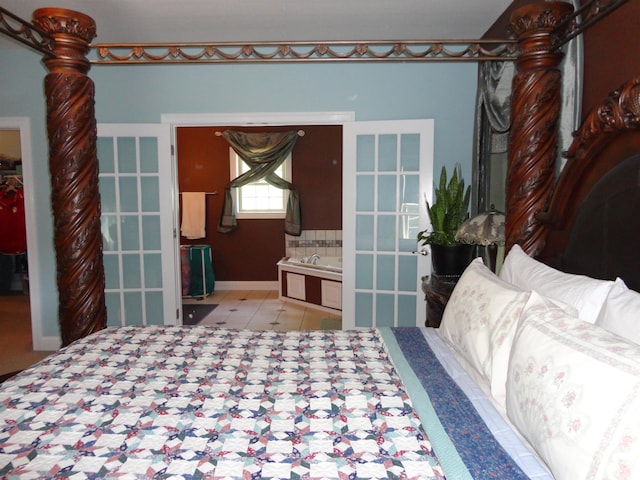 view of tiled bedroom