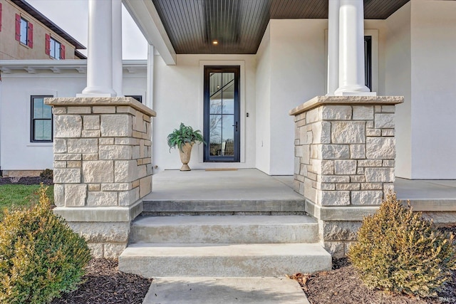 view of doorway to property