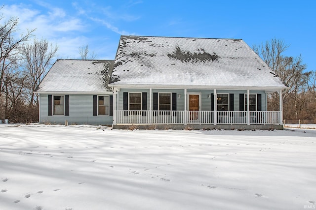 view of front of property with a porch