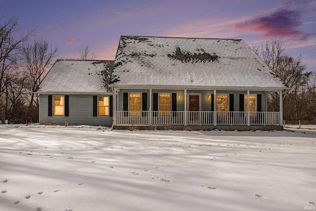 view of front of house with covered porch