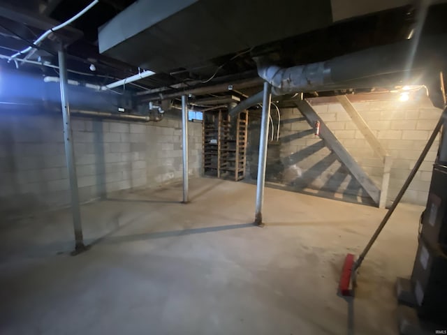 view of basement