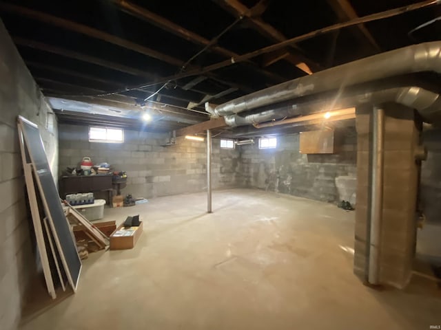 view of basement