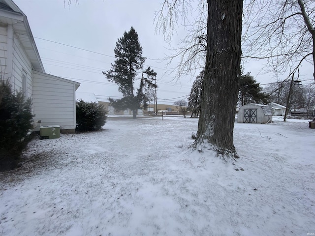 view of snowy yard