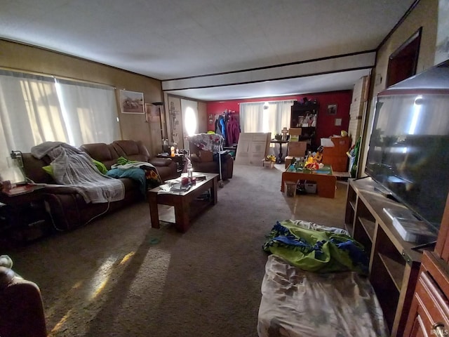 view of carpeted living room