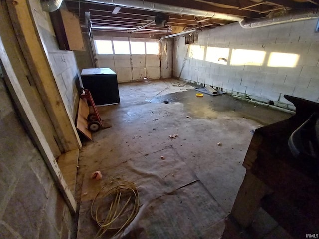 view of basement