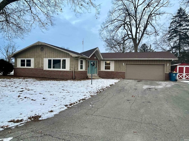 ranch-style house with a garage