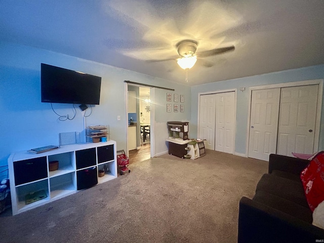 view of carpeted living room