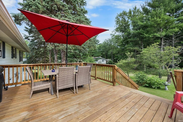 view of wooden deck