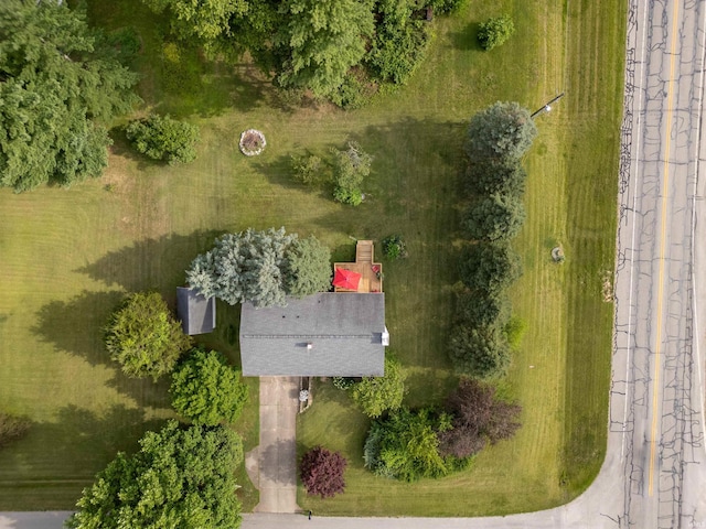 aerial view featuring a rural view