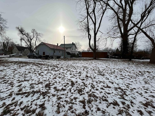 view of snowy yard