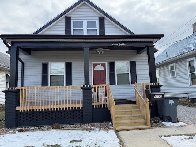 bungalow featuring a porch