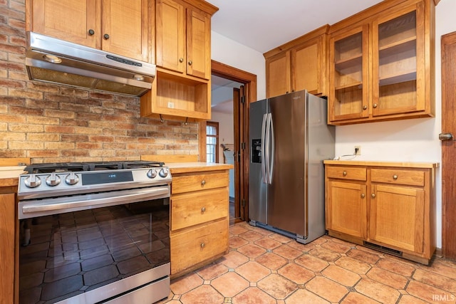 kitchen with appliances with stainless steel finishes