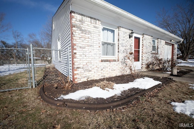 view of snowy exterior