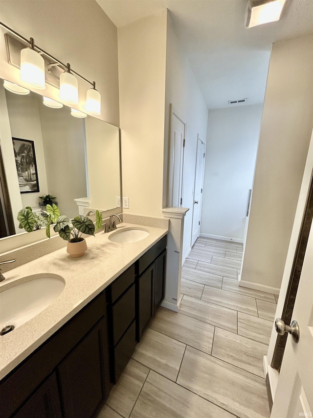 bathroom featuring vanity