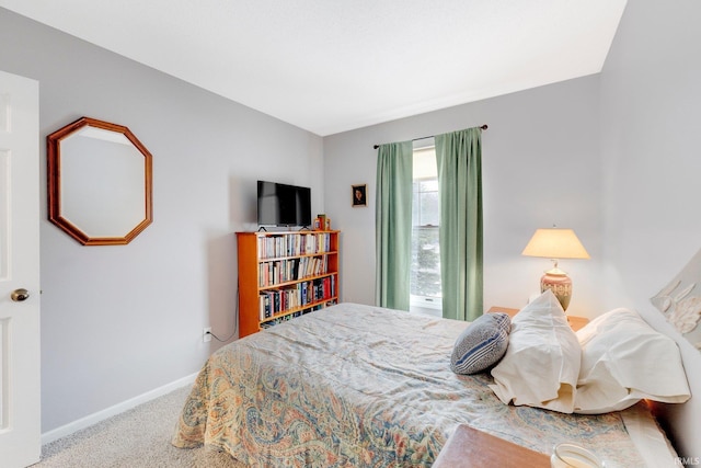 bedroom featuring carpet