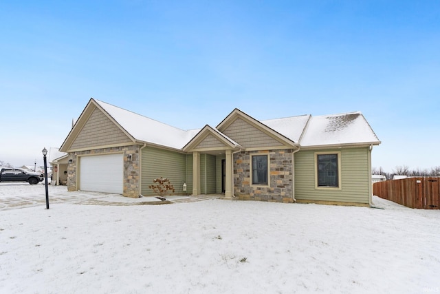 view of front of house featuring a garage