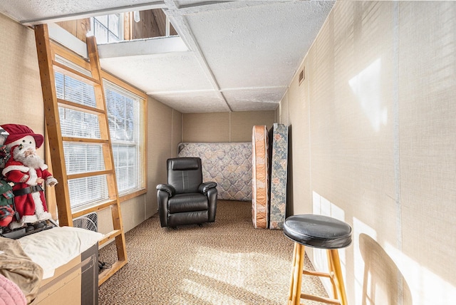 sitting room with carpet