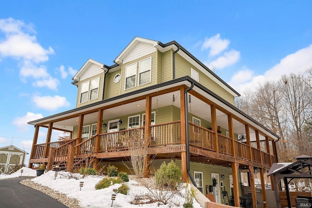 exterior space featuring covered porch