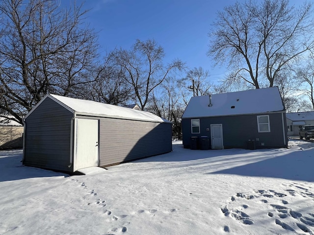 view of snow covered structure