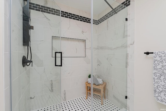 bathroom with an enclosed shower