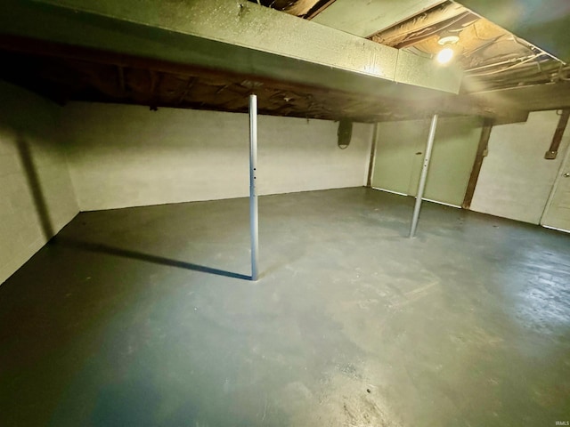 view of basement