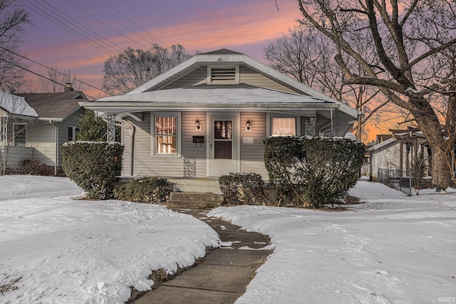 view of bungalow-style home