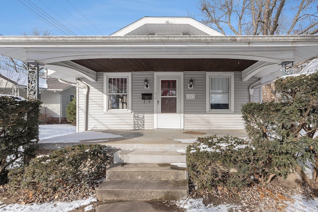 view of front of house with covered porch